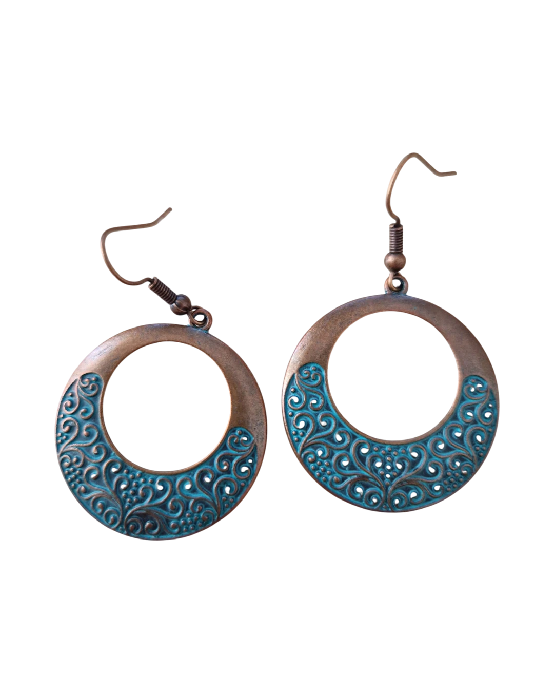 an.21295 Σκουλαρίκια μπρονζέ ethnic boho - Image 1