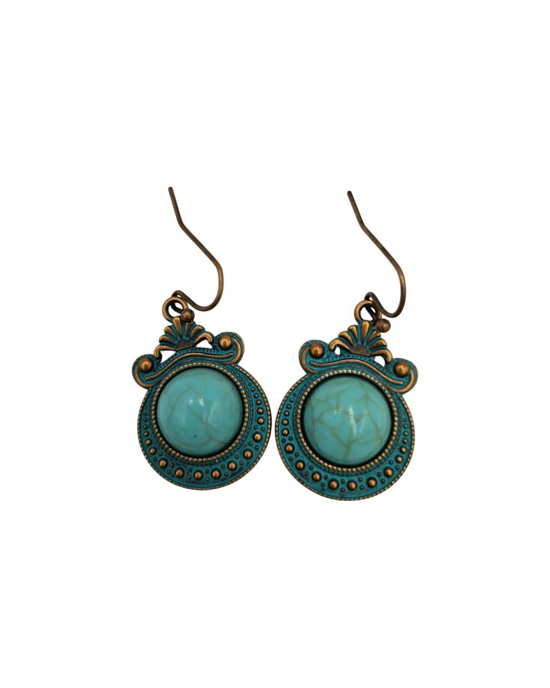 an.22069 Σκουλαρίκια μπρονζέ ethnic boho - Image 1