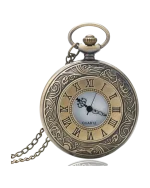 Ρολόι κρεμαστό λαιμού τυπου ρετρό μπρονζέ