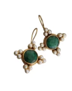 Σκουλαρίκια σε στύλ ρετρό με περλίτσες