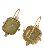 Σκουλαρίκια σε στύλ ρετρό με περλίτσες - Image 2