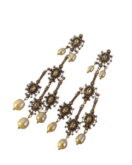 Σκουλαρίκια μπρονζέ στύλ ρετρό