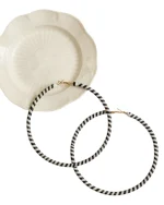 Σκουλαρίκια-κρίκοι απο PU δέρμα - Image 3