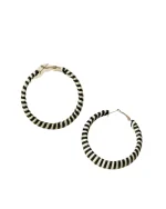 Σκουλαρίκια κρίκοι απο PU δέρμα - Image 3