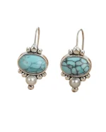 Σκουλαρίκια σε στύλ ρετρό με περλίτσα - Image 3