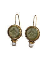 Σκουλαρίκια σε στύλ ρετρό με περλίτσες