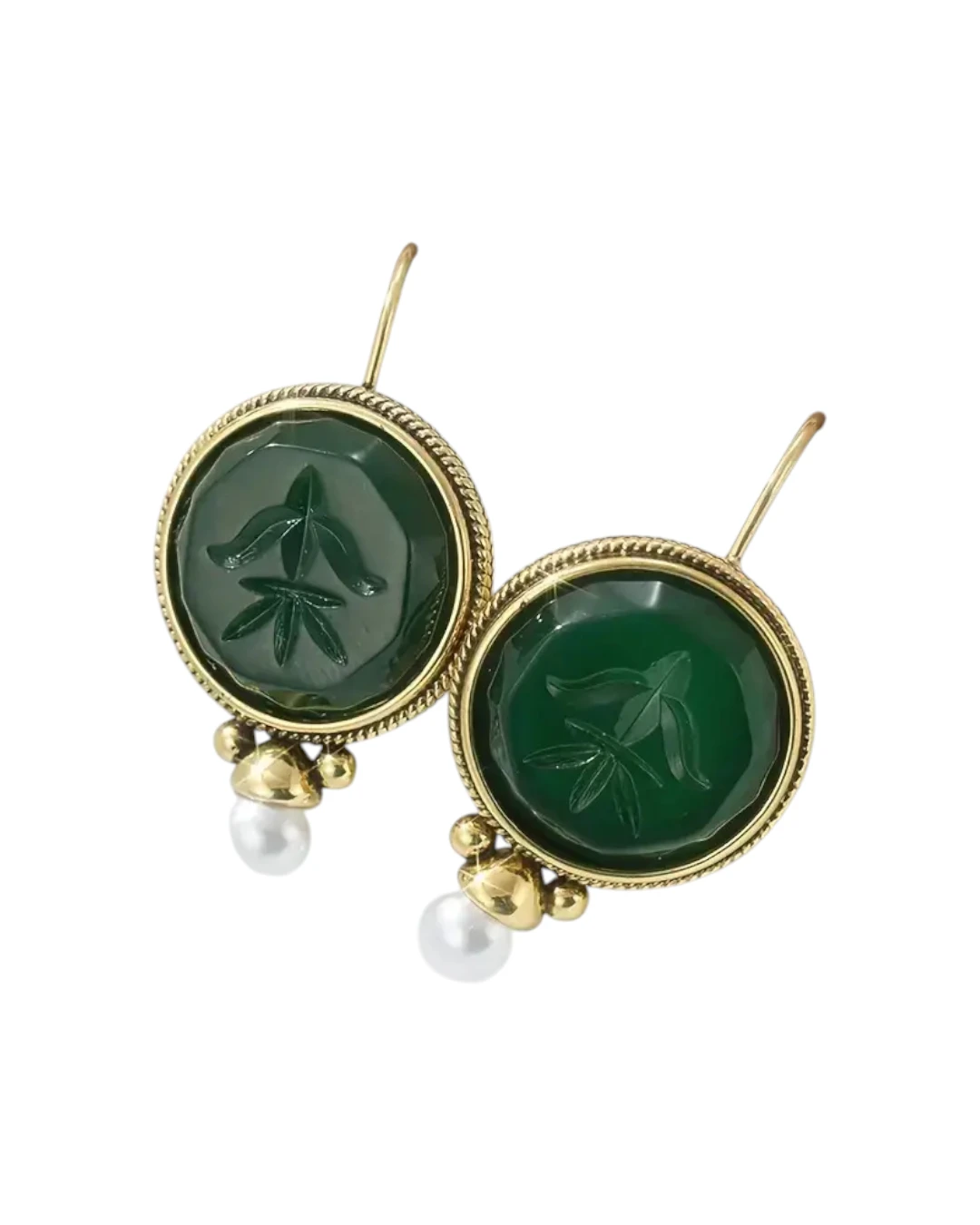 an.22417 (1) Σκουλαρίκια σε στύλ ρετρό με περλίτσες - Image 1