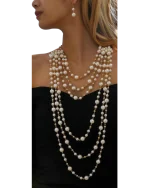 Κολιέ σετ με τα σκουλαρίκια του με πέρλες - Image 2