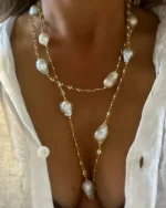 Κολιέ με πέρλες διπλό - Image 2