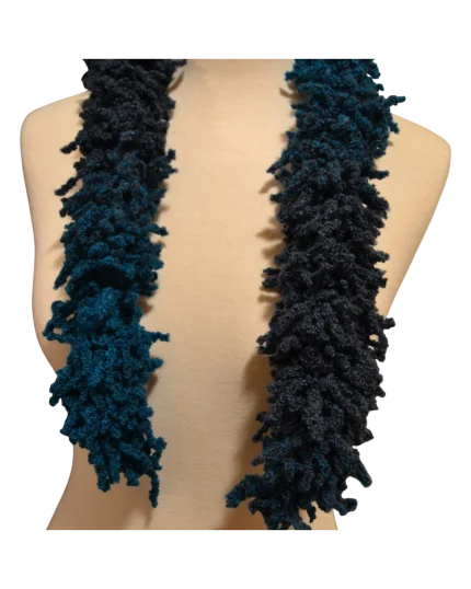 Φουλάρι χειροποίητο πλεκτό δίχρωμο