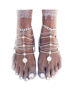 Βραχιόλι -αλυσίδα ποδιού έθνικ-boho