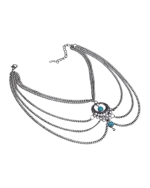 Αλυσίδα ποδιού μέ τυρκουάζ πετρούλες - Image 2